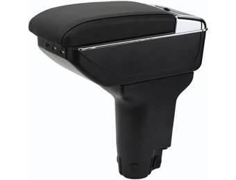 Auto-armsteun compatibel met de Fiat 500, interieur armsteun, centrale opbergdoos met USB-poort, retrofit onderdelen