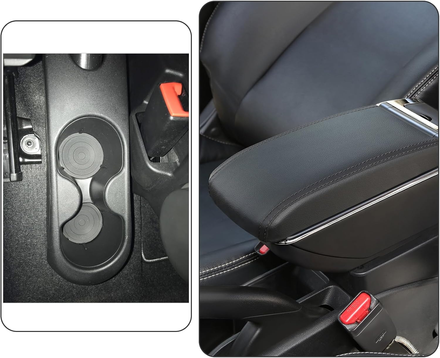 Auto-armsteun compatibel met de Fiat 500, interieur armsteun, centrale opbergdoos met USB-poort, retrofit onderdelen