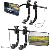 SUPAREE Convexe sleepspiegels voor caravans, caravanspiegels voor auto's, universele sleepspiegelverlengingen met klemmen en rubberen riemen, veilig voor camper, touring paar