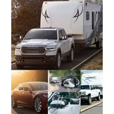 SUPAREE Convexe sleepspiegels voor caravans, caravanspiegels voor auto's, universele sleepspiegelverlengingen met klemmen en rubberen riemen, veilig voor camper, touring paar