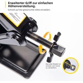 Schaarkrik met 2T werkbesparend design, verdikte stalen plaat (1,8 ton + rubberen pad)