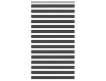 vidaXL Zebra rolgordijn 130x200 cm stofbreedte 125,9 cm zwart