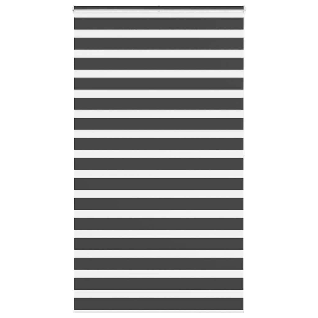 vidaXL Zebra rolgordijn 130x200 cm stofbreedte 125,9 cm zwart