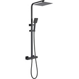 9007B Douchesysteem met Thermostaat - Zwart, 25x25 cm Rainshower