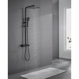 9007B Douchesysteem met Thermostaat - Zwart, 25x25 cm Rainshower