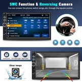 CAMECHO 2-DIN Autoradio met Apple CarPlay & Android Auto, 7 inch Touchscreen, Bluetooth, GPS & Achteruitrijcamera