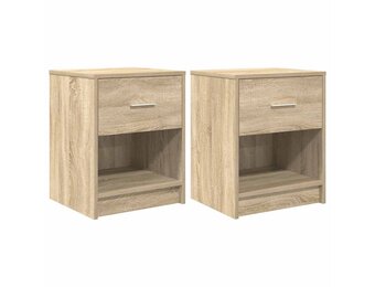 vidaXL Nachtkastjes 2 st met lade 40x34x50 cm sonoma eikenkleurig
