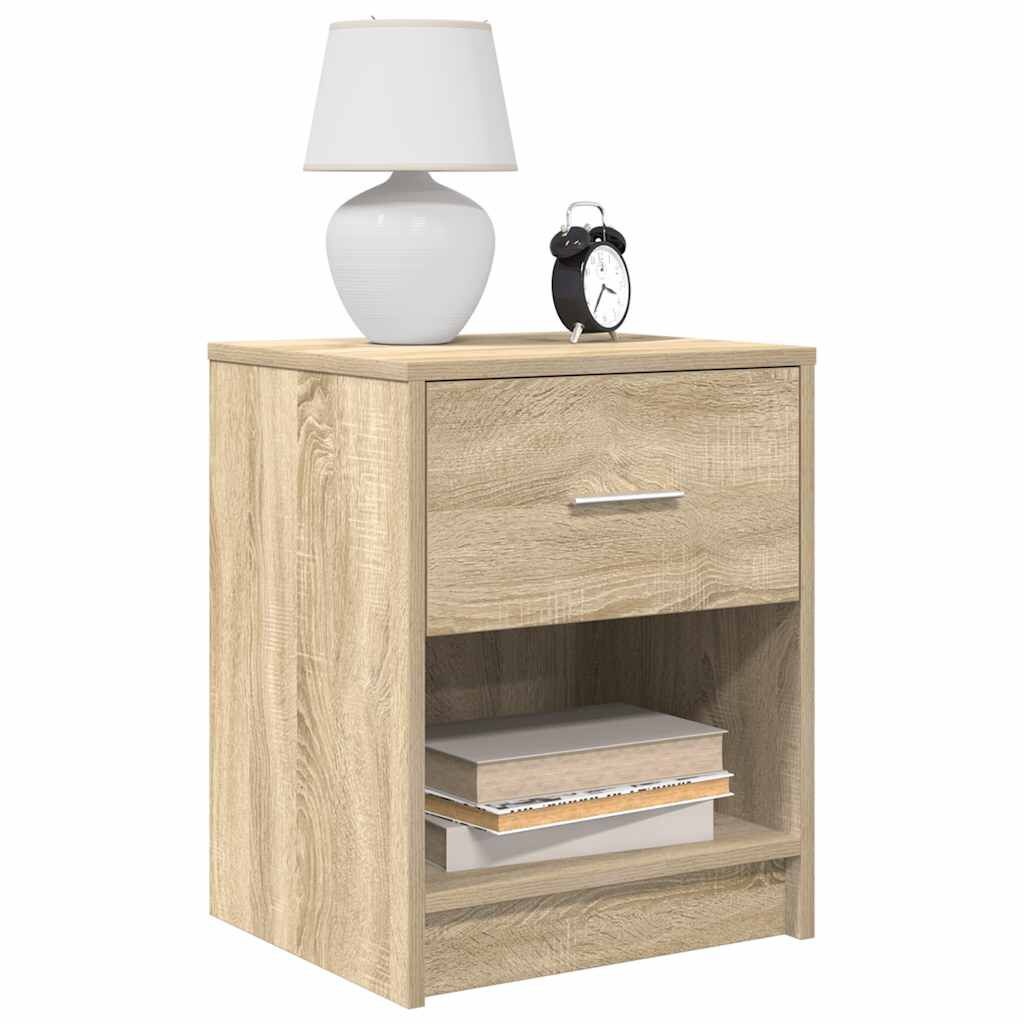 vidaXL Nachtkastjes 2 st met lade 40x34x50 cm sonoma eikenkleurig