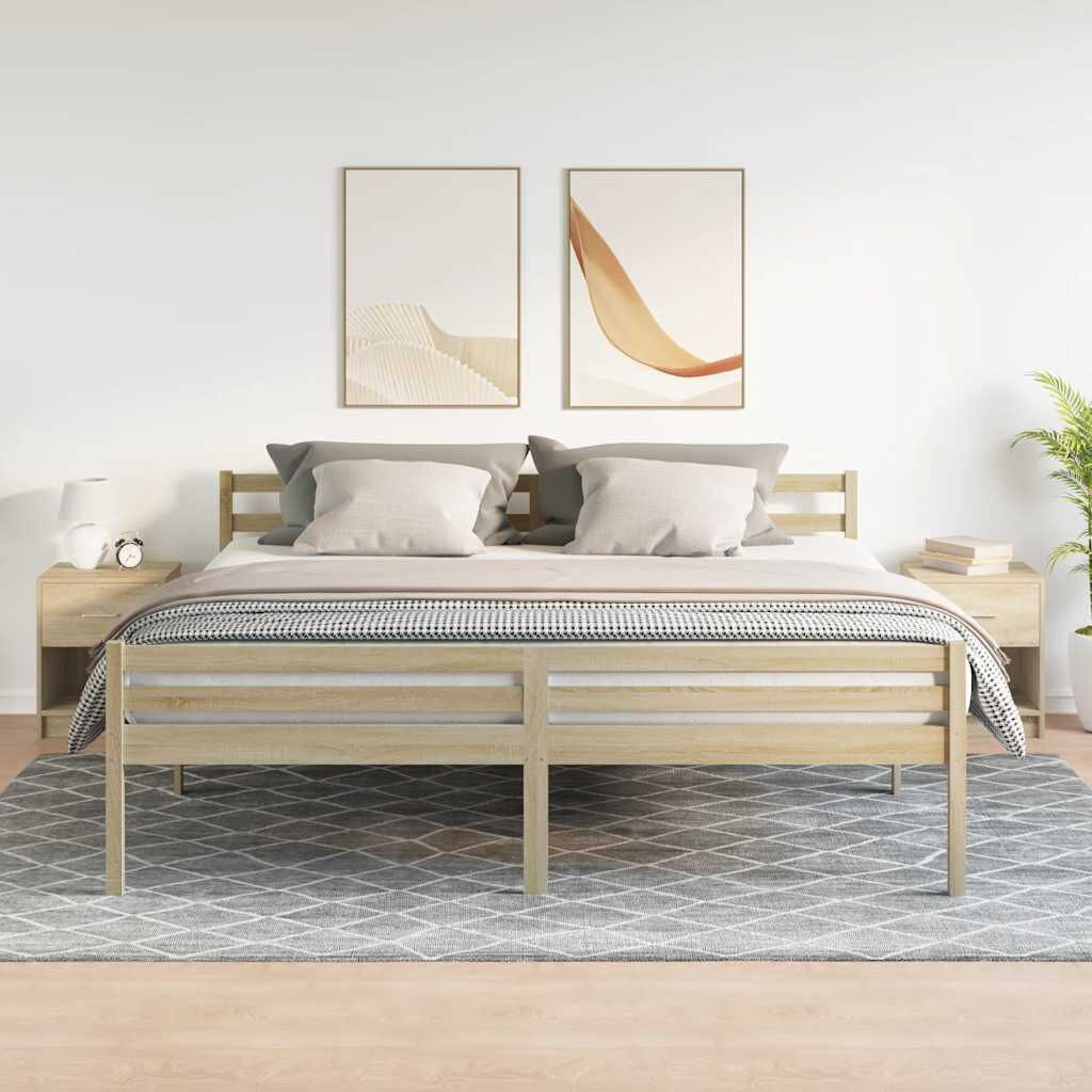 vidaXL Nachtkastjes 2 st met lade 40x34x50 cm sonoma eikenkleurig
