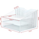 EasyPAG 3 Tier Desktop A4 Mesh in Lade Office Bureau Tidy File Houder Papier Organizer Tijdschrift Opslag Plank Archiefrek, Wit