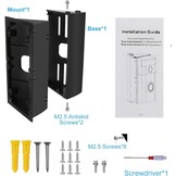 Verstelbare deurbel hoekbevestiging compatibel met videodeurbel 2e/3st/4st, vervangende hoekaanpassingsadapter, montagebeugel wig kit (30 tot 55 graden)