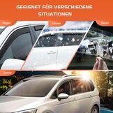 GEARMONSTER Windgeleider, zwart, compatibel met VW TOU-Ran 2004-2015, autoruiten, regenbescherming, regenbescherming, geïntegreerde deflectoren, geïntegreerde windgeleider, 4 stuks