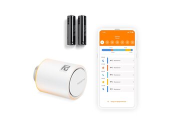 Netatmo Slimme Radiatorkraan| Bediening op Afstand | Energiebesparing | Accessoire voor de Slimme Thermostaat en voor het Pakket voor collectieve verwarming, NAV -AMZ