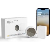 Meross WLAN Hygrometer Thermometer Indoor, inclusief een Meross Hub, slimme temperatuur- en vochtigheidssensor met app-melding, compatibel met Apple HomeKit, Alexa, Google Home, SmartThings - Maat starterset Met hub