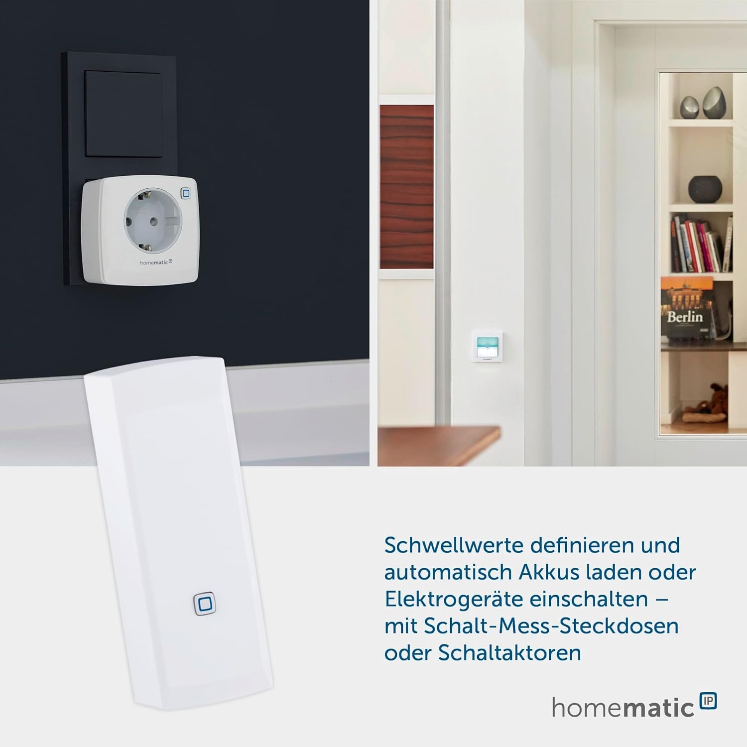 Homematic IP Smart Home-Interface Voor Slimme Meters en Huishoudelijke Teller - Energie-Interface, Negatief Meten en Kosten Besparen, Stroom Met App Bewaken