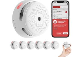 Slimme Rookmelder Set (6x) - Direct Wi-Fi, App-meldingen, 10 Jaar Levensduur