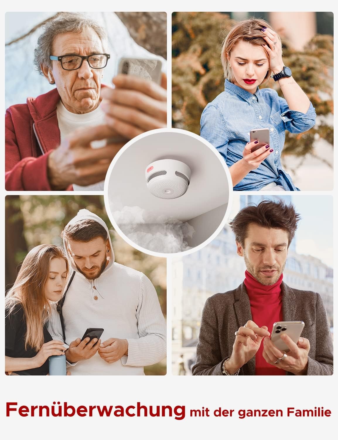 X-Sense Slimme Rookmelder XS01-WX met Foto-elektrische Sensor, Vervangbare Batterij en Wi-Fi Connectie (6 stuks)