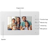 Wired Video Intercom Systeem met Dubbele 7" LCD Monitor, Nachtzicht Camera en Deuropener