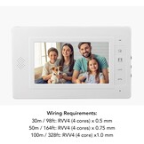 Wired Video Intercom Systeem met Dubbele 7" LCD Monitor, Nachtzicht Camera en Deuropener
