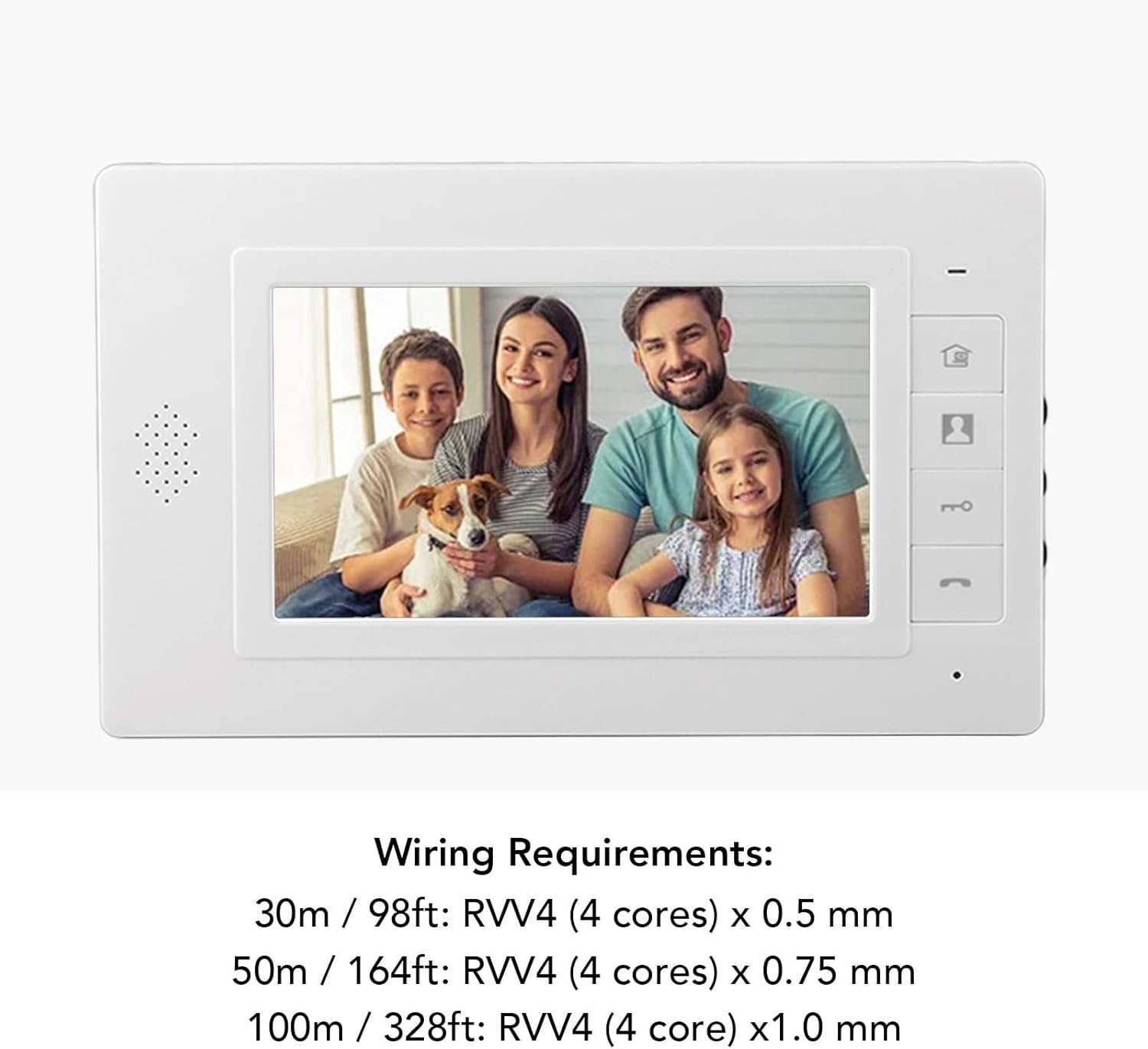 Wired Video Intercom Systeem met Dubbele 7" LCD Monitor, Nachtzicht Camera en Deuropener
