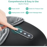 Medcursor elektrische Shiatsu-voetmassageapparaat met kalmerende warmte, diepe kneedtherapie voor voetpijn en circulatie, instellingen op meerdere niveaus en luchtcompressie