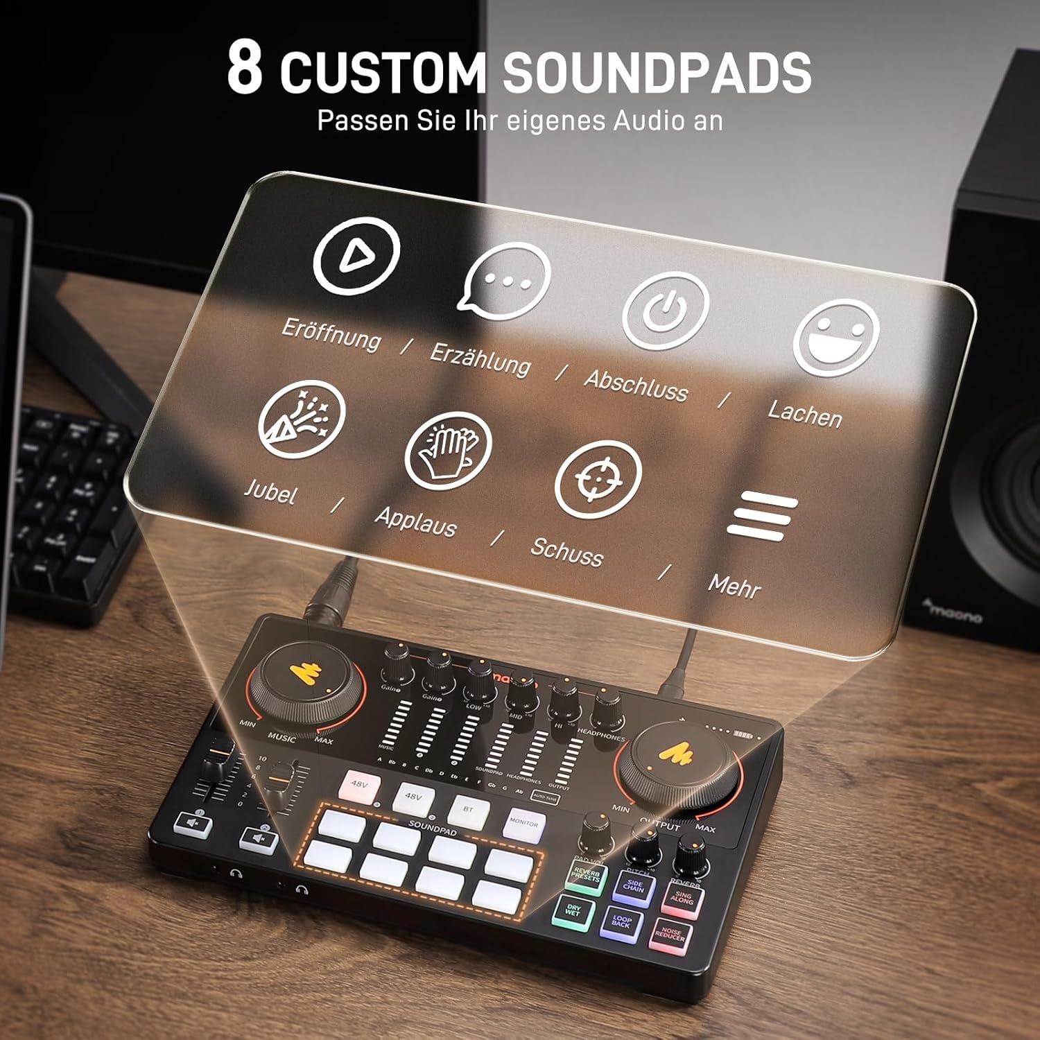 MAONO MaonoCaster E2 Gen2 Podcast Mixer met Audio Interface en Dual XLR