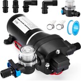 Gedlex 12V Caravan Waterpomp 20.8 LPM met Filter, 40 PSI Werkdruk