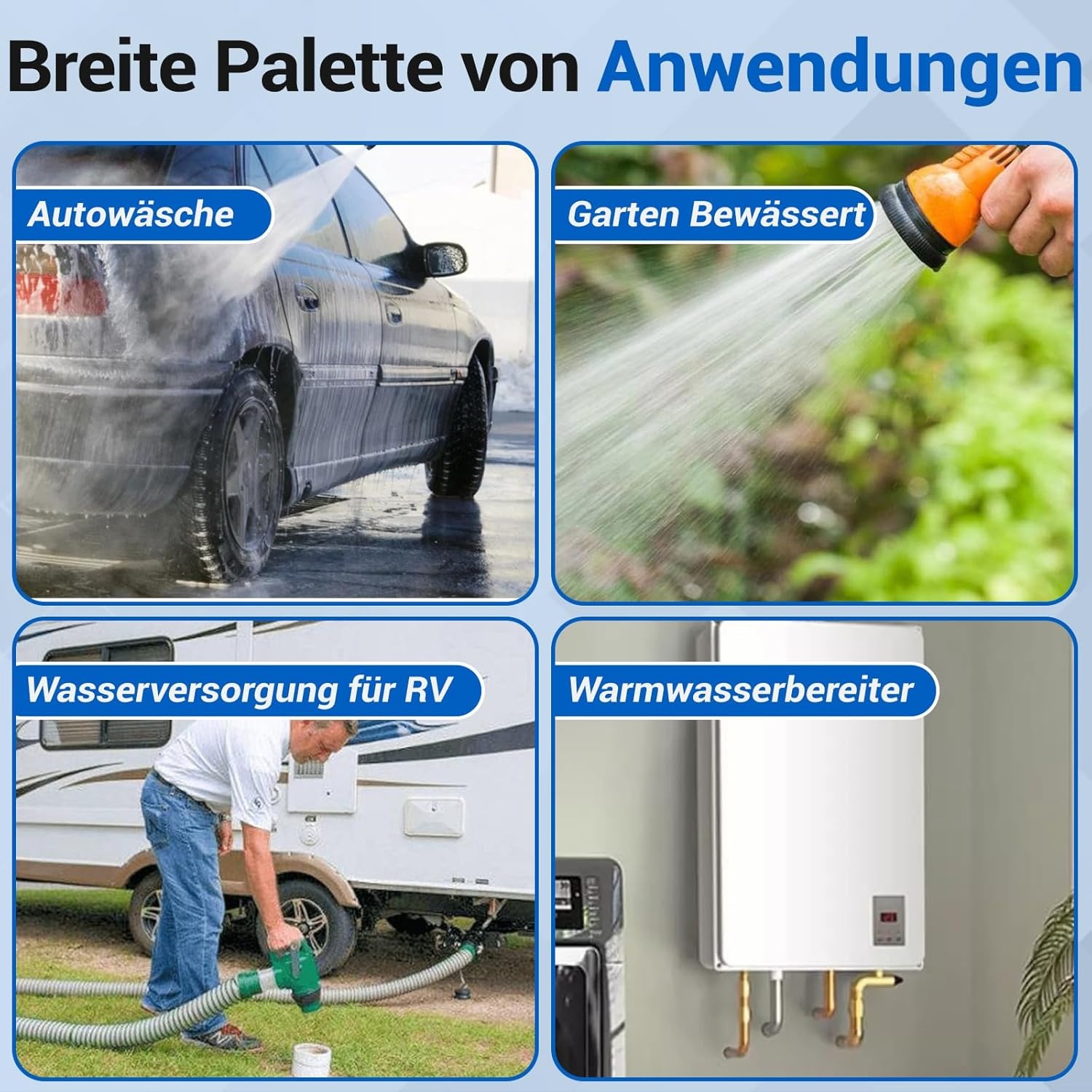 Gedlex 12V Caravan Waterpomp 20.8 LPM met Filter, 40 PSI Werkdruk