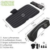 Automatras, matras voor auto, luchtmatras, autobed, luchtmatras, outdoor, camping, reizen
