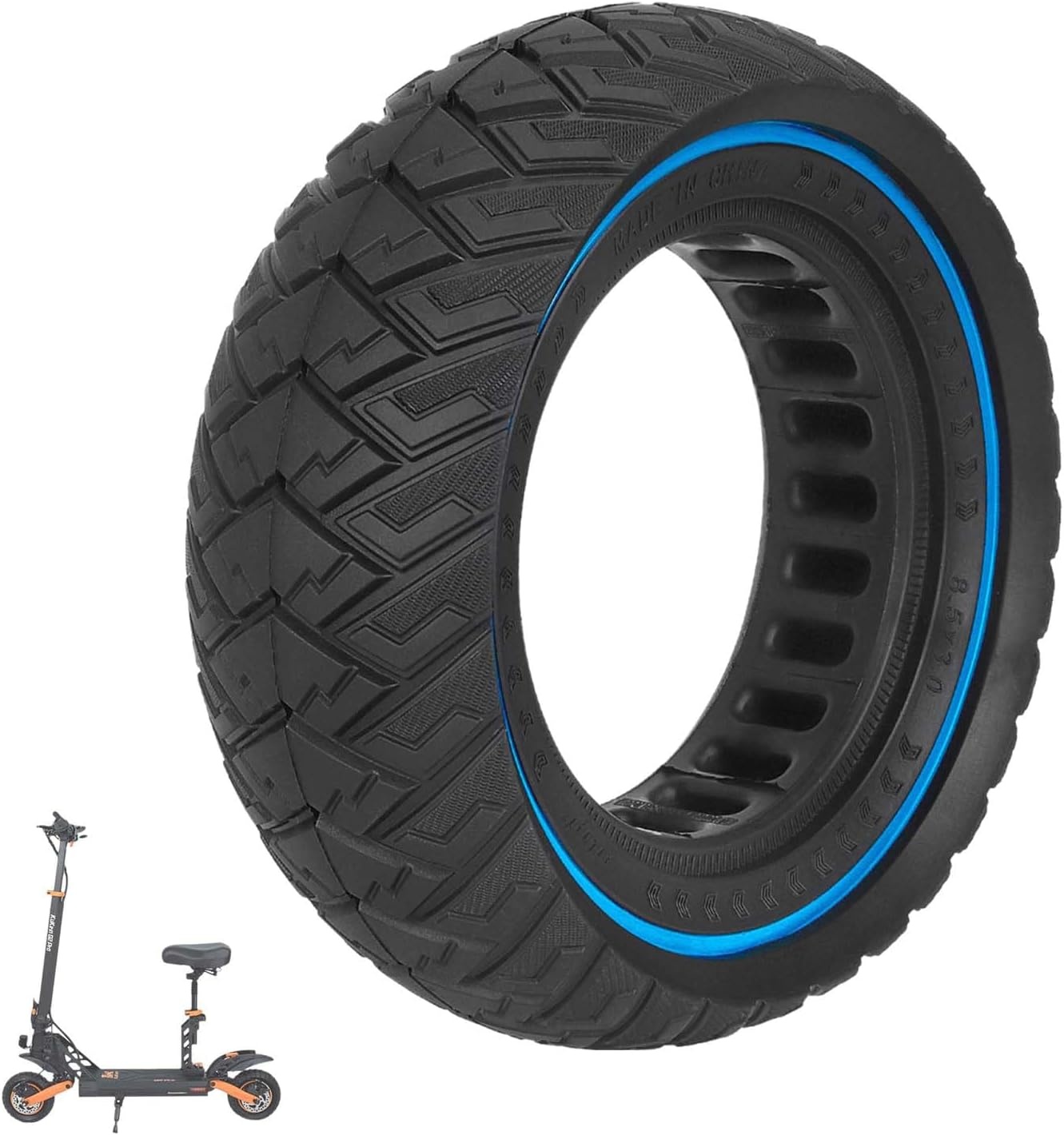 8,5 x 3 massieve banden voor Kugoo G2 Pro elektrische step, 8 1/2 x 3 volledig wiel vervanging 8,5 inch banden voor Kugoo X1 Zero 8/9 VSETT 8/9/9+, 1 stuk, blauw