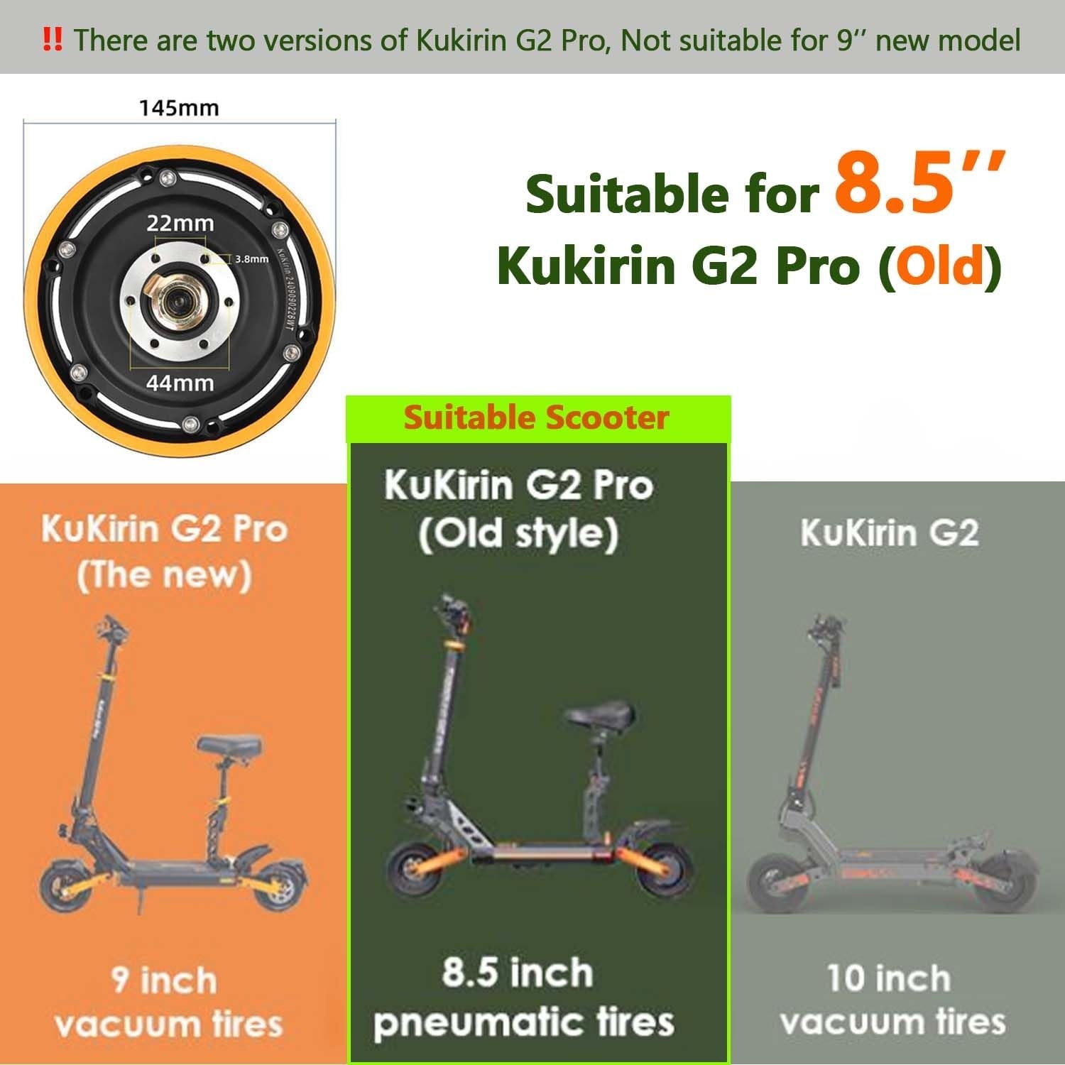 8,5 x 3 massieve banden voor Kugoo G2 Pro elektrische step, 8 1/2 x 3 volledig wiel vervanging 8,5 inch banden voor Kugoo X1 Zero 8/9 VSETT 8/9/9+, 1 stuk, blauw