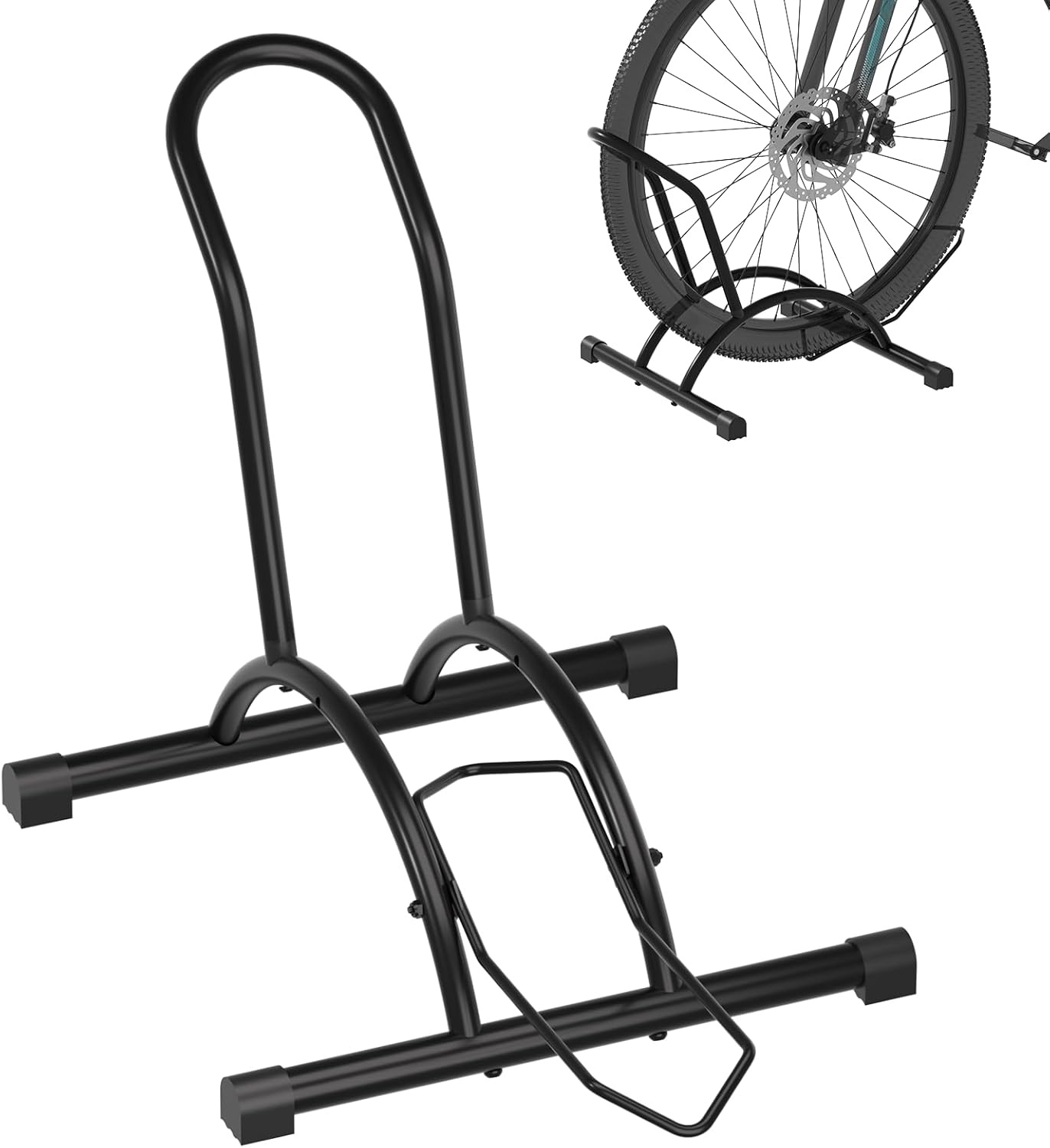 Urban Deco Fietsstandaard, vrijstaande fietsstandaard, professionele fietshouder, fietshouder voor mountainbike, e-bike, MTB, racefiets, zwart