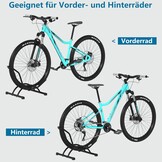 Urban Deco Fietsstandaard, vrijstaande fietsstandaard, professionele fietshouder, fietshouder voor mountainbike, e-bike, MTB, racefiets, zwart