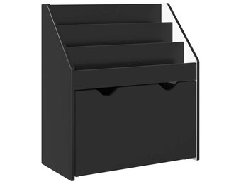 vidaXL Kinderen Boekenkast Zwart 60 x 29,5 x 69 cm Bewerkt hout