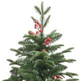 vidaXL Kunstkerstboom met scharnieren dennenappels en bessen 180 cm