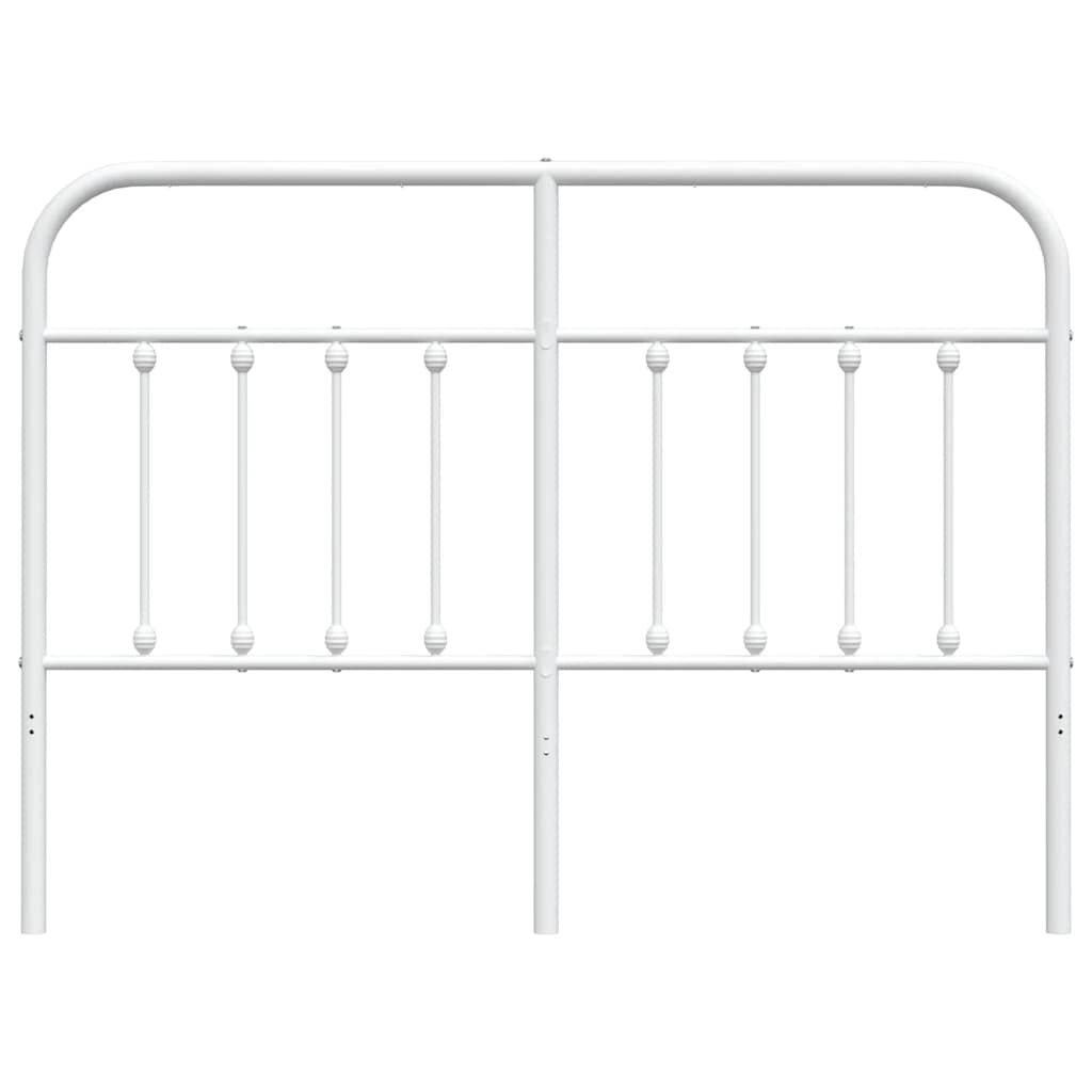 vidaXL Hoofdbord Metaal Wit 150 cm - 82% Korting!