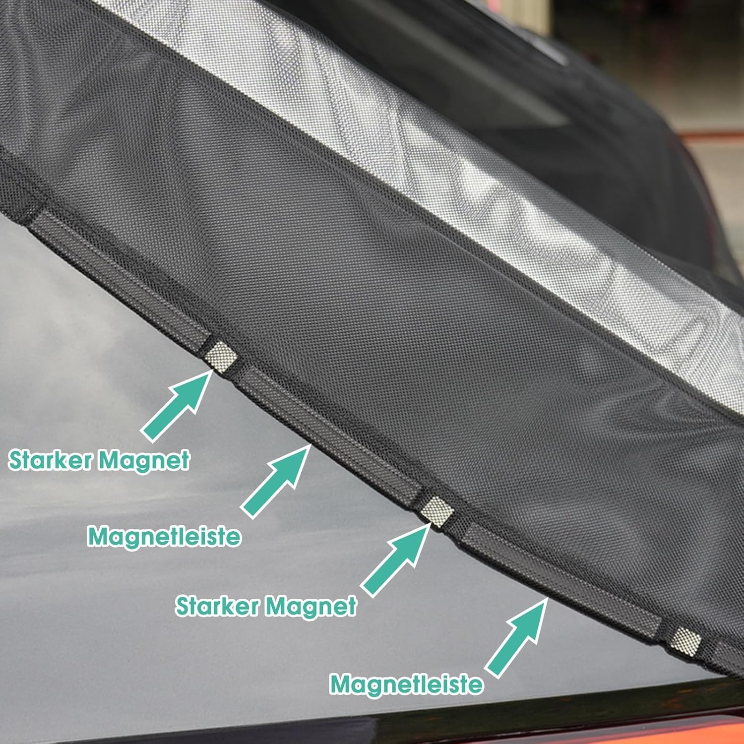 Muggennet Achterklep Camper/Caravan/SUV Zwart 175x150cm (73% Korting)