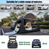 Auto achtertent voor 2-3 personen, met 3 grote kanalen, achtertent SUV zonwering, achtertent voor camping, waterdicht en duurzaam, voor zelfaandrijving/lange reizen