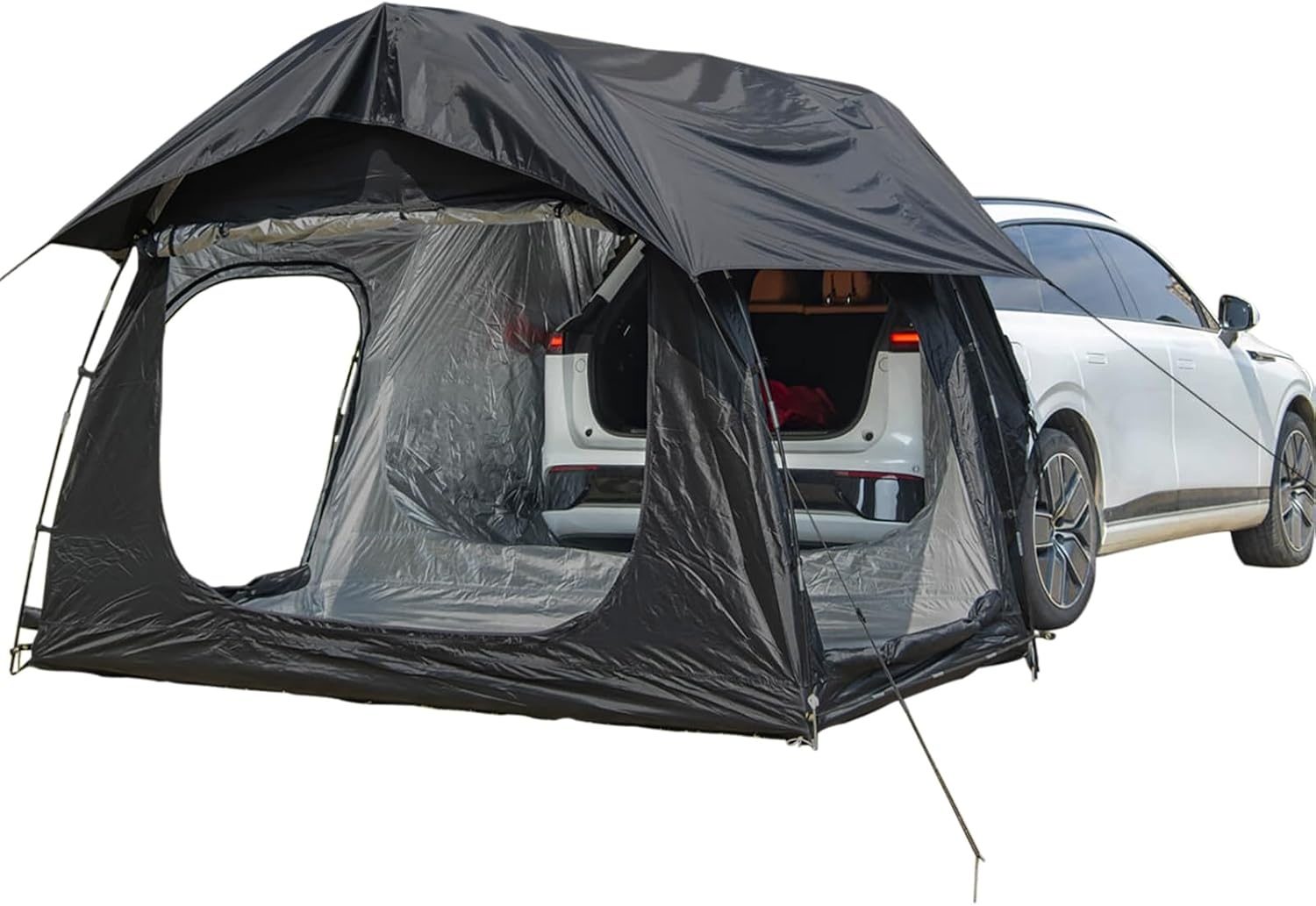 Auto achtertent voor 2-3 personen, met 3 grote kanalen, achtertent SUV zonwering, achtertent voor camping, waterdicht en duurzaam, voor zelfaandrijving/lange reizen