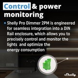 Shelly Pro Dimmer 2 PM│ Professionele│ Intelligente Dimmer Met 2 Kanalen│ DIN-Railmontage│ Vermogensmeter│ LAN│ WLAN En Bluetooth│ Alexa En Google Home│ iOS, Android App