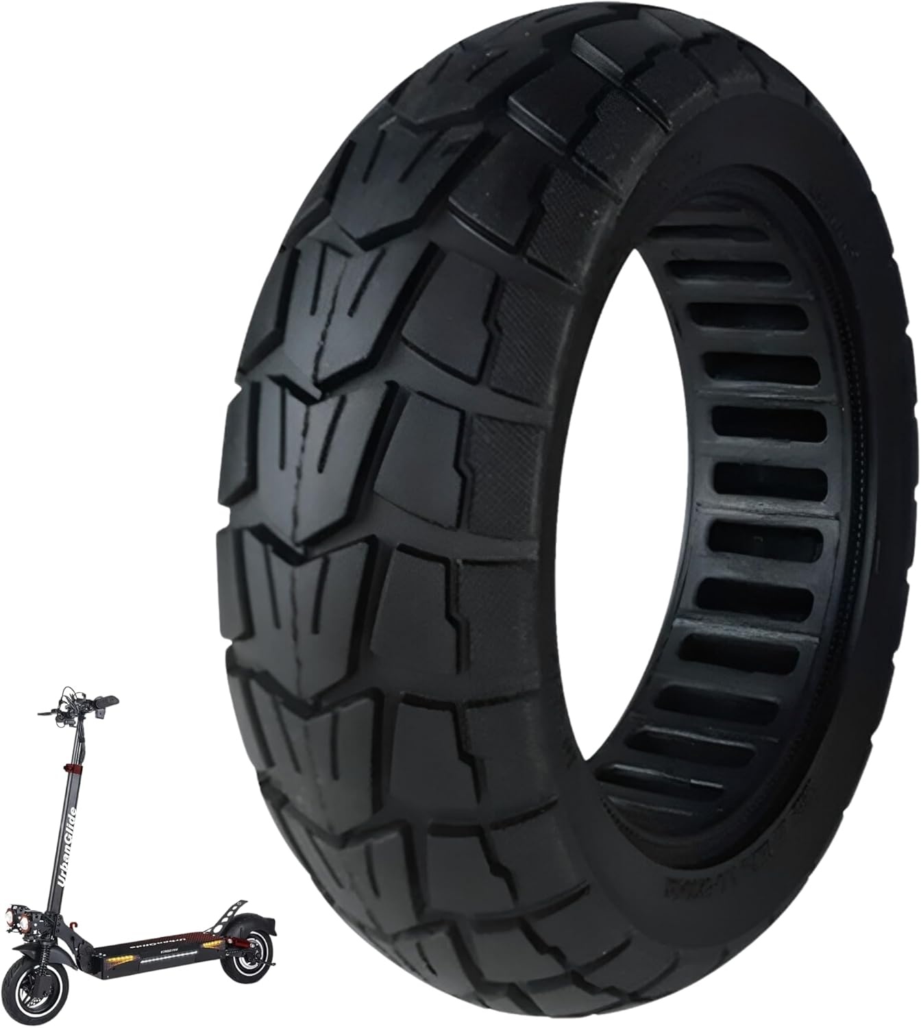 BITUME | Massieve band voor Urbanglide Ecross Pro en Max, 10 x 2,75-6,5 inch lekvrije band voor elektrische stepwagens