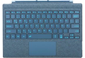 Kobaltblauw Surface Pro Toetsenbord met Trackpad & Backlight (QWERTZ, 34% Korting)