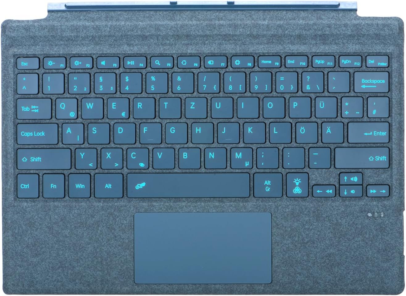 Microsoft Surface Pro 7+ / 7 / 6 / 5 / 4 / 3, 12,3 inch, Bluetooth Type Cover met trackpad, QWERTZ Duitse lay-out (kobaltblauw)