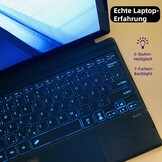 Microsoft Surface Pro 7+ / 7 / 6 / 5 / 4 / 3, 12,3 inch, Bluetooth Type Cover met trackpad, QWERTZ Duitse lay-out (kobaltblauw)