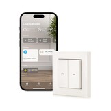 Eve Shutter Switch – Smart Shutter-controller met ingebouwde schema's, adaptieve zonwering, Siri-spraakbesturing, timer, toegang op afstand, geen bridge nodig, Bluetooth/Thread, Apple HomeKit.