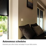 Eve Shutter Switch – Smart Shutter-controller met ingebouwde schema's, adaptieve zonwering, Siri-spraakbesturing, timer, toegang op afstand, geen bridge nodig, Bluetooth/Thread, Apple HomeKit.