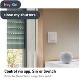 Eve Shutter Switch – Smart Shutter-controller met ingebouwde schema's, adaptieve zonwering, Siri-spraakbesturing, timer, toegang op afstand, geen bridge nodig, Bluetooth/Thread, Apple HomeKit.
