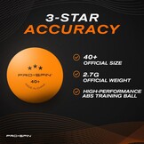 Oranje Tafeltennisballen 3-Ster 40+ ABS - 72% Korting