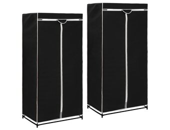 vidaXL Kledingkasten 2 st 75x50x160 cm zwart