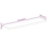 vidaXL Tafelblad met natuurlijke rand 110x20x2,5 cm massief mangohout